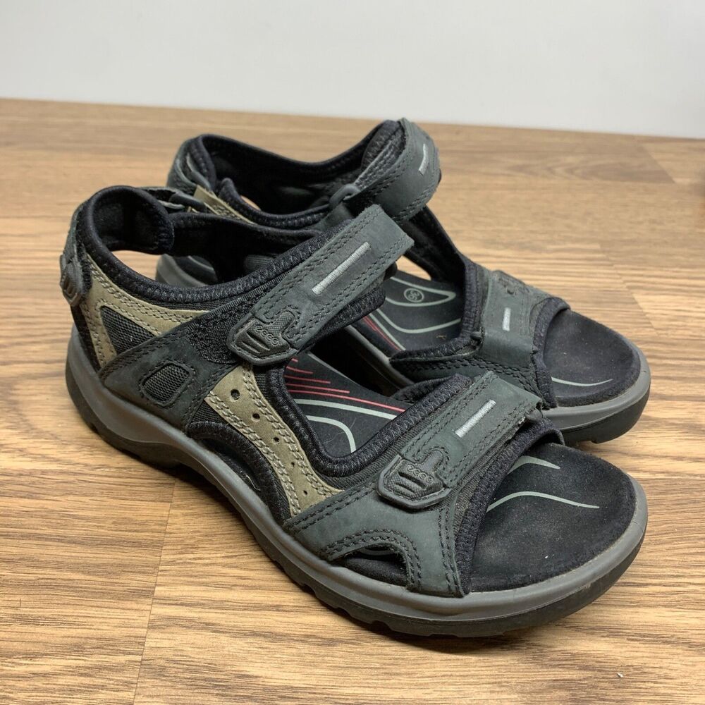 Ecco Sandals Womens 36 US‎ 5 Yucatan Strappy Flats Casual Leather Hook & Loop
